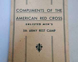 Red cross enlisted men's army rest camp book