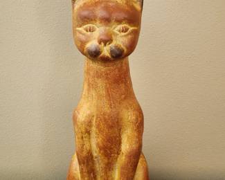 Pottery Cat Statue