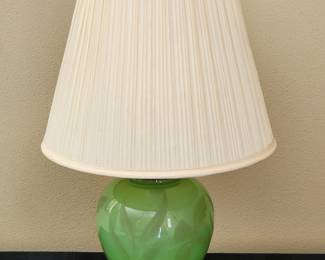 Jade Colored Glass Lamp