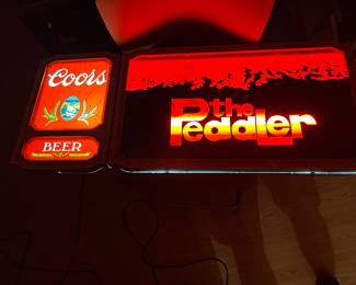 Vintage Coors/Peddlers electric sign