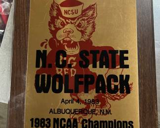 NC State plaque 1983