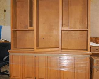 Large wood hutch