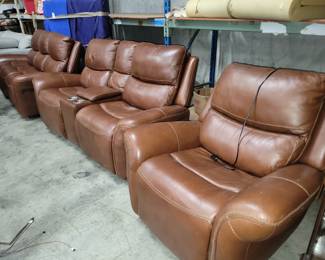 Leather seating group