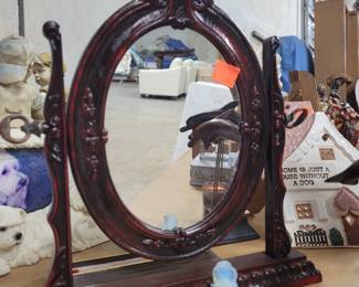 Sabino dog and mirror