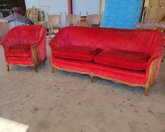 Antique sofa and matching chair