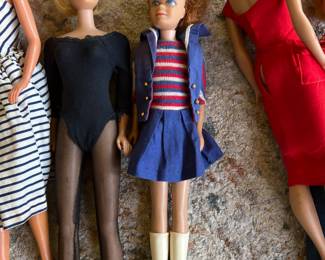 Vintage Barbies and skipper