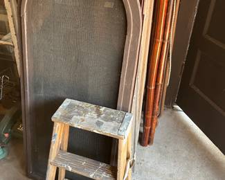 Window screens and stool