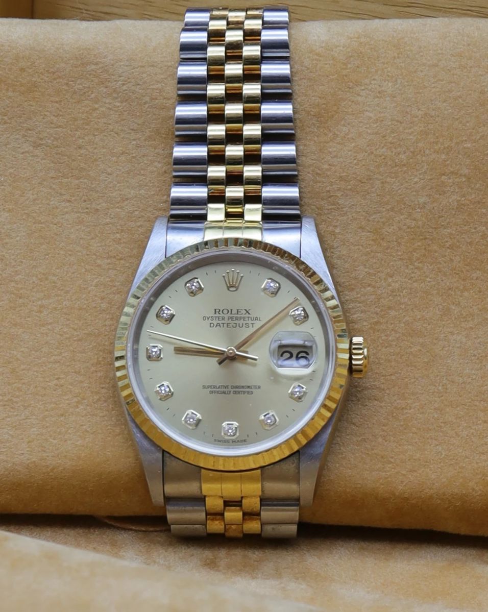 Authentic Oyster Perpetual ROLEX WITH DIAMOND FACE