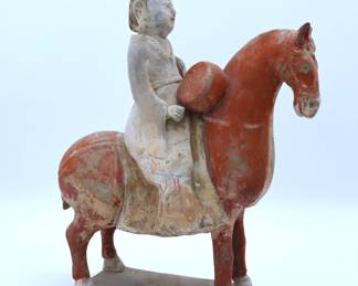 Tang Dynasty Horse And Rider With Authenticity