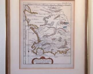 18th Century Map Of The Country Of Hottentots, Cape Of Good Hope, South Africa