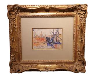 Original Paul Victor Jules Signac "Le Port De St. Tropez" C.1899 Signed