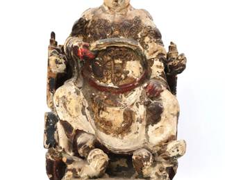 Early Chinese Hand Carved Gilded Wood Carving