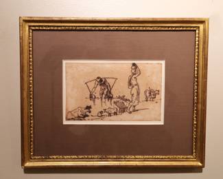 Original George Chinnery " Water Bearers"