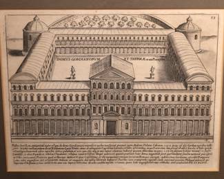 Rome, Italy, Classical Architecture Engravings From the 17th Century.