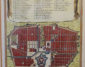 Circa 1741 Bellin Map Of Pondicherry, India