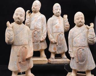 RARE 4 Porter Terracotta Statues- 8th-9th Century
