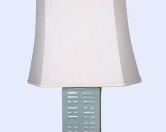 Antique Chinese Celadon Glazed Trigrams Vase/Lamp