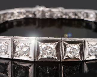 14k white gold 4.5ctw diamond bracelet