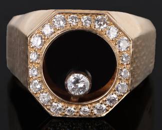 Mens spinning diamond ring