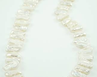 Keshi Pearl Necklace w/ 14k Gold Clasp