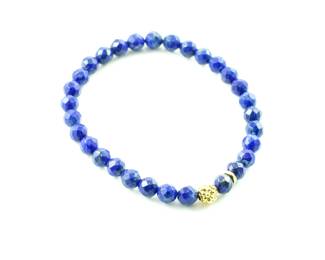 Lapis Bracelet with 14k Gold Clasp