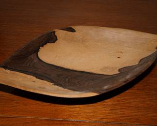 Zericote Wood Carved Bowl, Leslie Belize