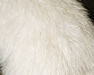 Large Faux Fur West Elm Throw Pillow