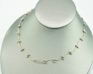 14k Yellow Gold and Pearl Necklace