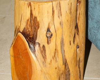 Mesquite Log Side Table