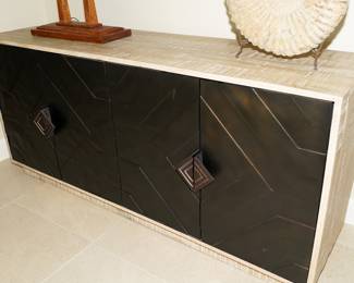 Bassett Furniture Two Tone Wood Hall Table