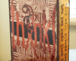 "Thanks" Maya Angelou Colorado Wall Plaque. Glass infused  Copper