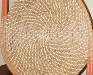 Large Woven Seagrass Platter w/ Handles