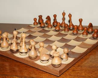 Handmade Two-Tone Wobble Chess Set