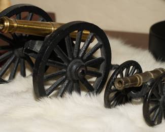 Vintage Cast Iron & Brass Canons