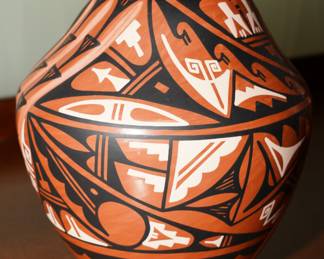 Polychrome Pottery Signed Laverne Loretta Tosa, Jemez