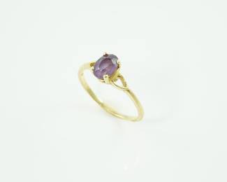 14k Gold and Amethyst Ring