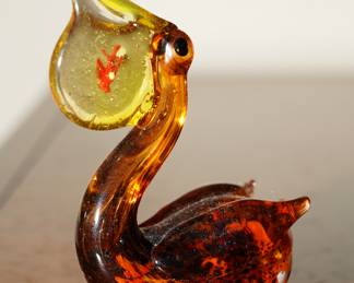 Hand Blown Glass Pelican