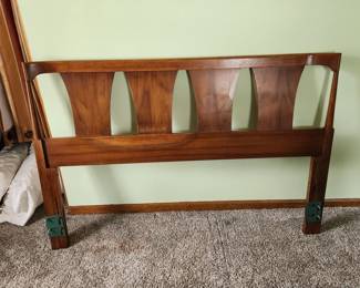 MCM Kent Coffey 1960's Pecan headboard.  Fits Queen size bed.