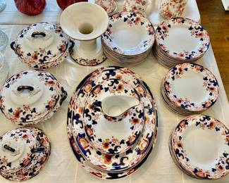 gorgeous 1800's set of Losol Ware Tokio china