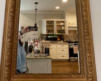 antique gold framed mirror