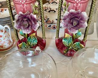 pair of Capodimonte vases