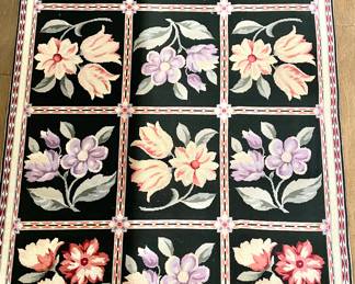 4 x 6 needlepoint floral rug 