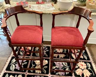 unique mahogany bar height barstools