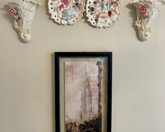 wall pockets and Empire State building print