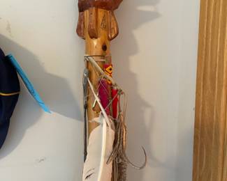 Carved Bear Walking Stick