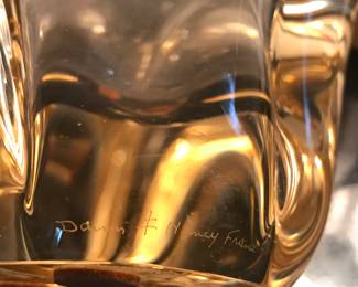 #28 - $800 Daum Nancy France - Orange rare color. 1970's. 6"H x 7"W