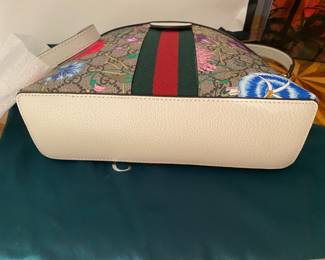 #35 - Gucci Small Flora Ophidia Dome bag, with felt bag, and box and shopping bag. $1000.