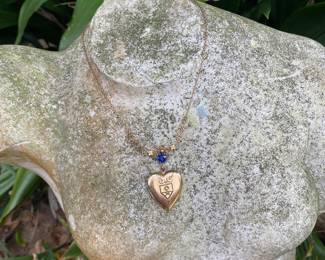 1- Victorian style heart locket on chain $150
