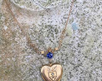 1- Victorian style heart locket on chain $150