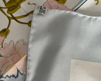 12- $285 - Hermes Square silk scarf 36x36 - Model Romantique - Designed by Maurice Tranchant - 90cm. Very good condition. no stain no pulls, no box.